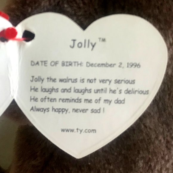 NWT Rare TY Retired JOLLY the WALRUS Beanie Baby - Picture 8 of 9